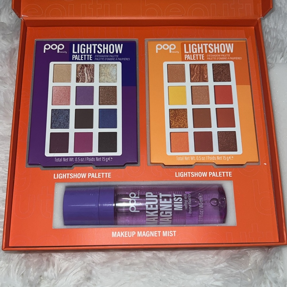 POP Beauty Lightshow Palette Fire Fit & Slay + Magnet Mist Makeup Setting Spray
